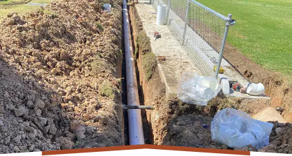 A commercial stormwater drain repair by Rams Plumbing & Gas